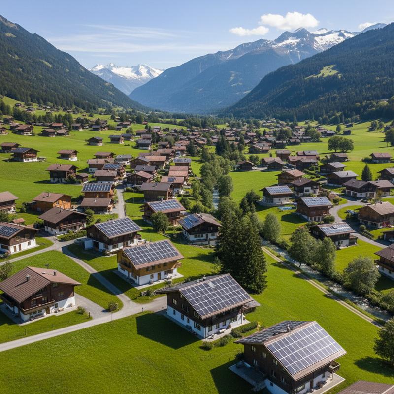 Photovoltaik-Module bei Sonnenschein